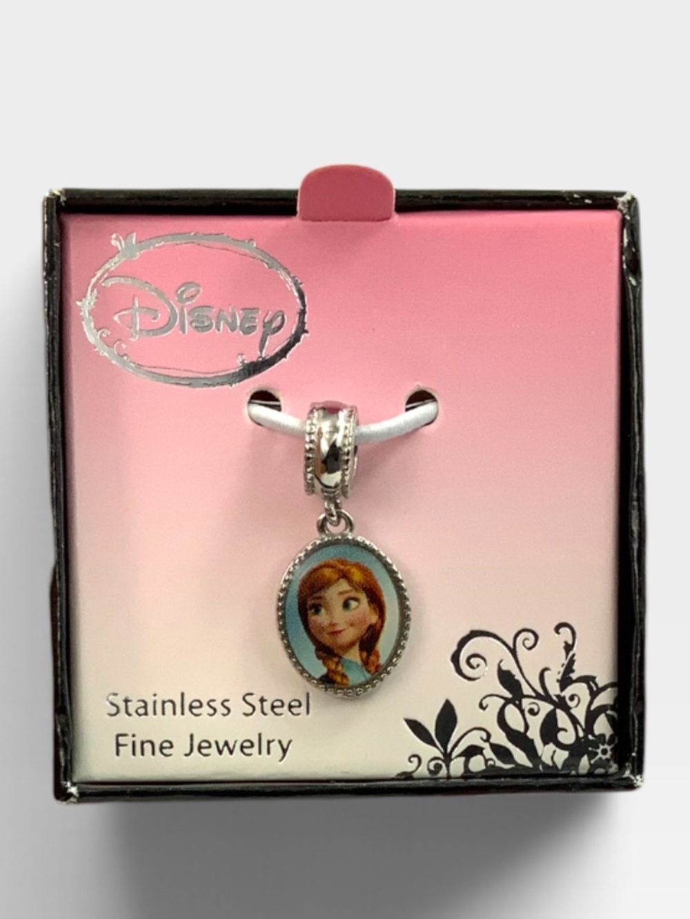 Elsa and Anna Two-sided Dangle Charm in Stainless Steel
